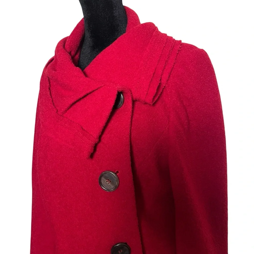 Vintage Carolina Herrera New York Red Virgin Wool Jacket – Size 16 - Picture 10 of 16
